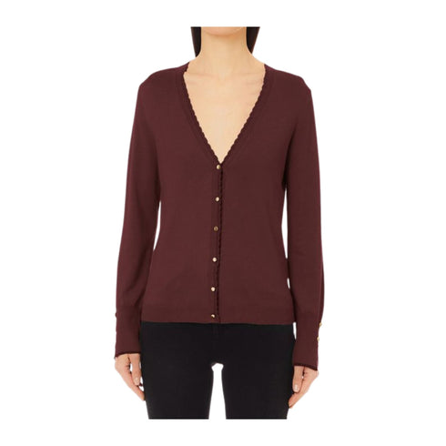 Liu Jo Cardigan Cardigan Donna a V inserti in lurex XS A24 - LIU.JOWF4082MS49I - 91529 - XS - Francavilla Moda